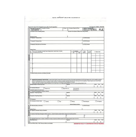 HazMat Forms - Uniform Hazardous Waste Manifest